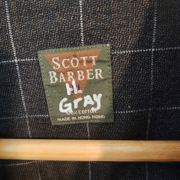 Scott Barber Mens Charcoal Button Down Shirt Size XL - Picture 3 of 6